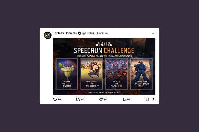 Speedrun challenge infographic